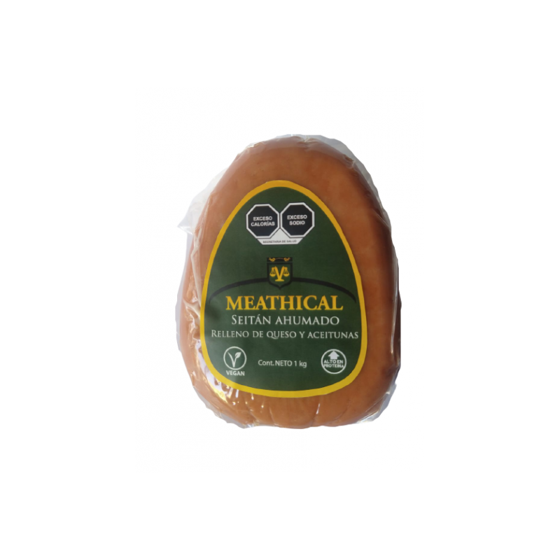 Seitán Ahumado Relleno de Queso y Aceitunas Meathical 1 kg
